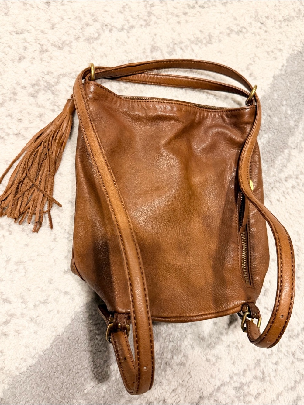 HOBO Leather Backpack Convertible Purse Dual Satchel  MSRP $288 - Picture 2 of 9